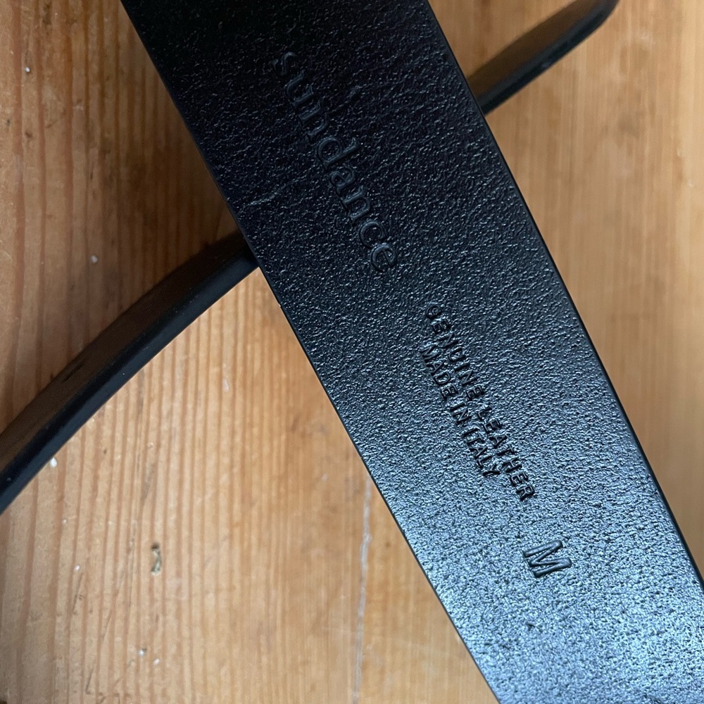 Sundance Black Brass Circle Italian Leather - Picture 2 of 11